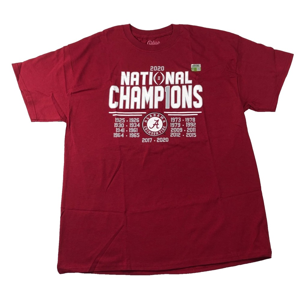Blue 84 Shirt Men's XL Red White 2020 University Alabama National Champions NEW